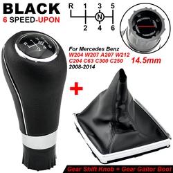 Manual Leather Car Shift Gear Knob Lever Gaitor Boot Cover For Mercedes Benz W204 C204 C63 C300 C250 W207 A207 W212 2008-2014