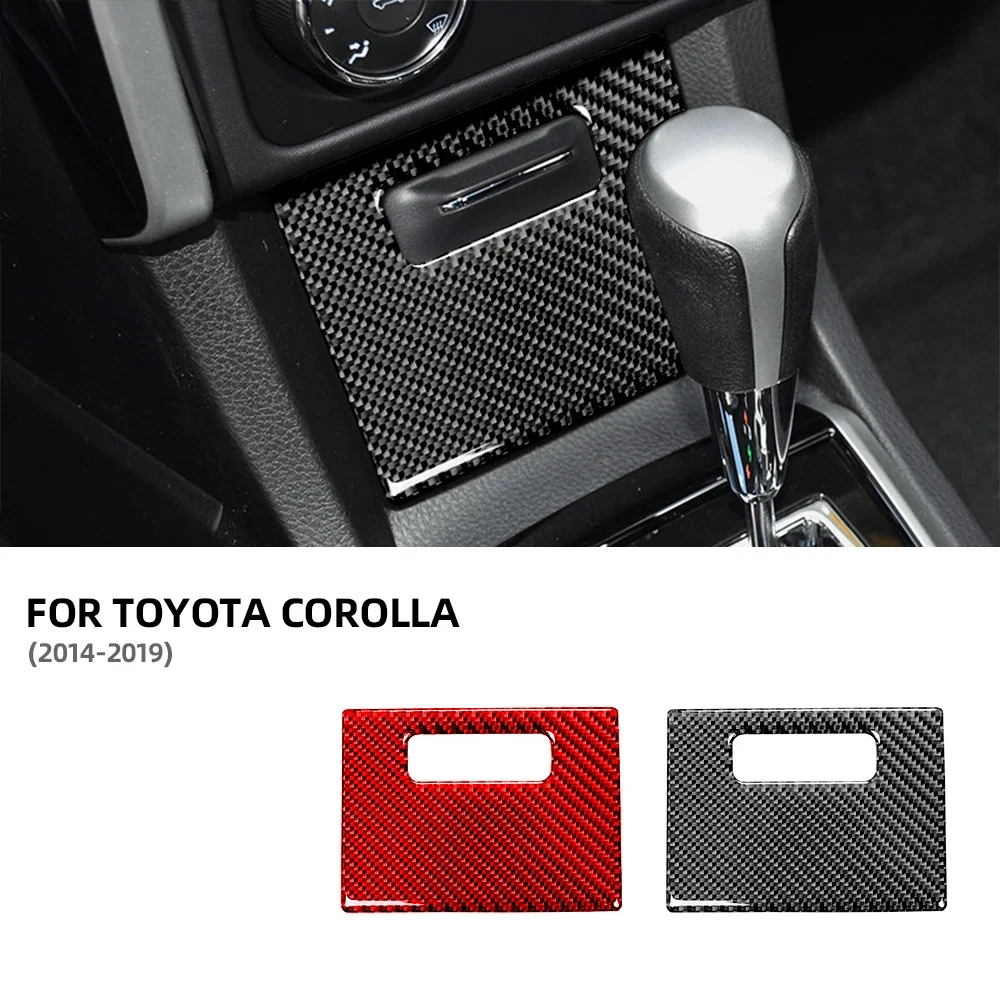 

Carbon Fiber Black Fit for Toyota Corolla 2014 2015 2016 2017 2018 2019 Cigarette Lighter Pane Car Acceccories ParaAuto Stickers