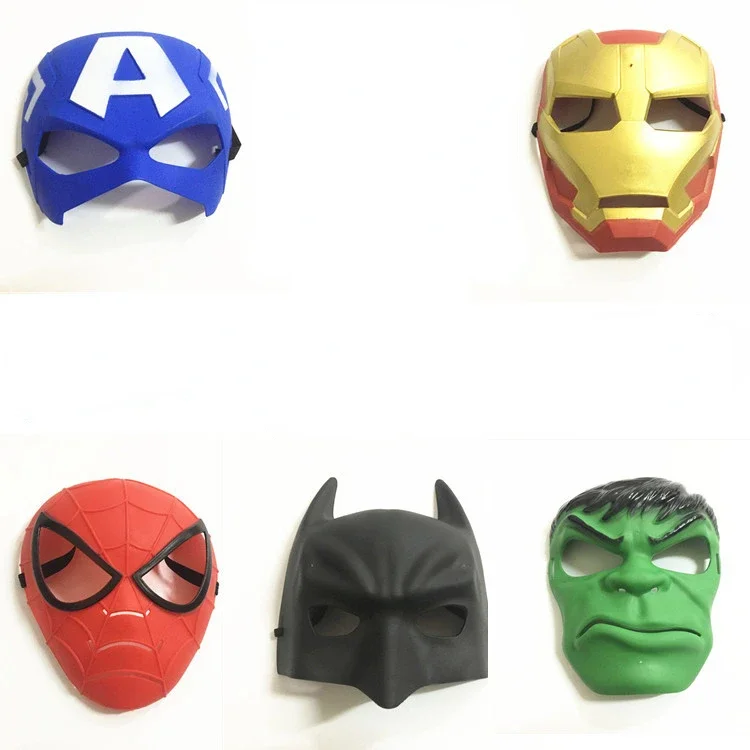 Cosplay Super hero spider man hulk Iron man Captain America mask Costume kids Student stage perform Anime show props kids gift