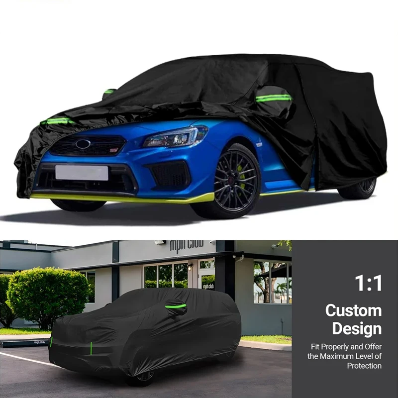 

Waterproof Car Cover For 2007-2024 Subaru WRX Impreza STI All-Weather Windproof with Zipper for Snow Rain Dust Hail Protection