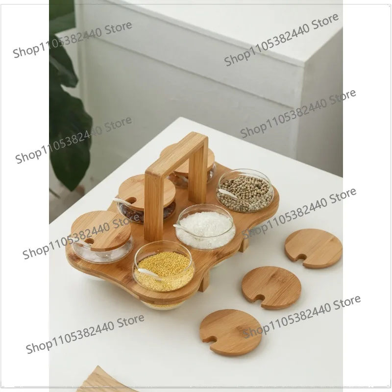 Portable seasoning box Kitchen Household salt jar  jar Seasoning bottle Seasoning  bottle Hot pot restaurant Dipping jar