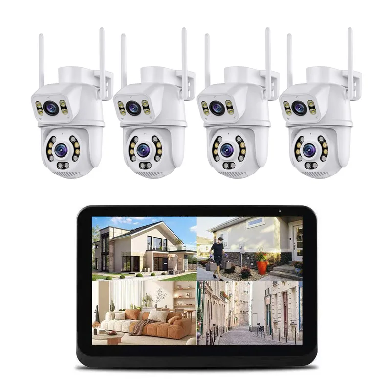 

ICSEE 4CH NVR Kit Wireless Wifi Surveillance Camera Home UHD 6MP 3K 8MP Network Remote Outdoor IP66 Home Security 4K Ptz Camera