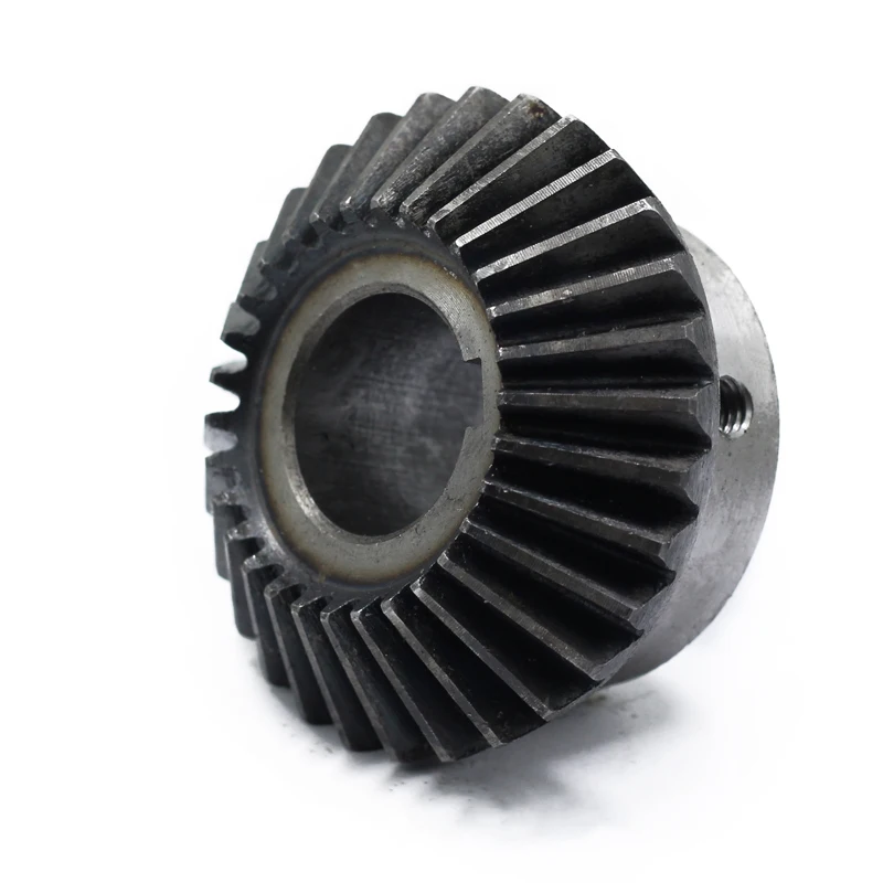 Ingranaggi conici con foro standard 2/2.5/3/3.5/4M Foro pronto 45 #   Ingranaggio industriale ad angolo retto da 90 gradi tempestato in acciaio
