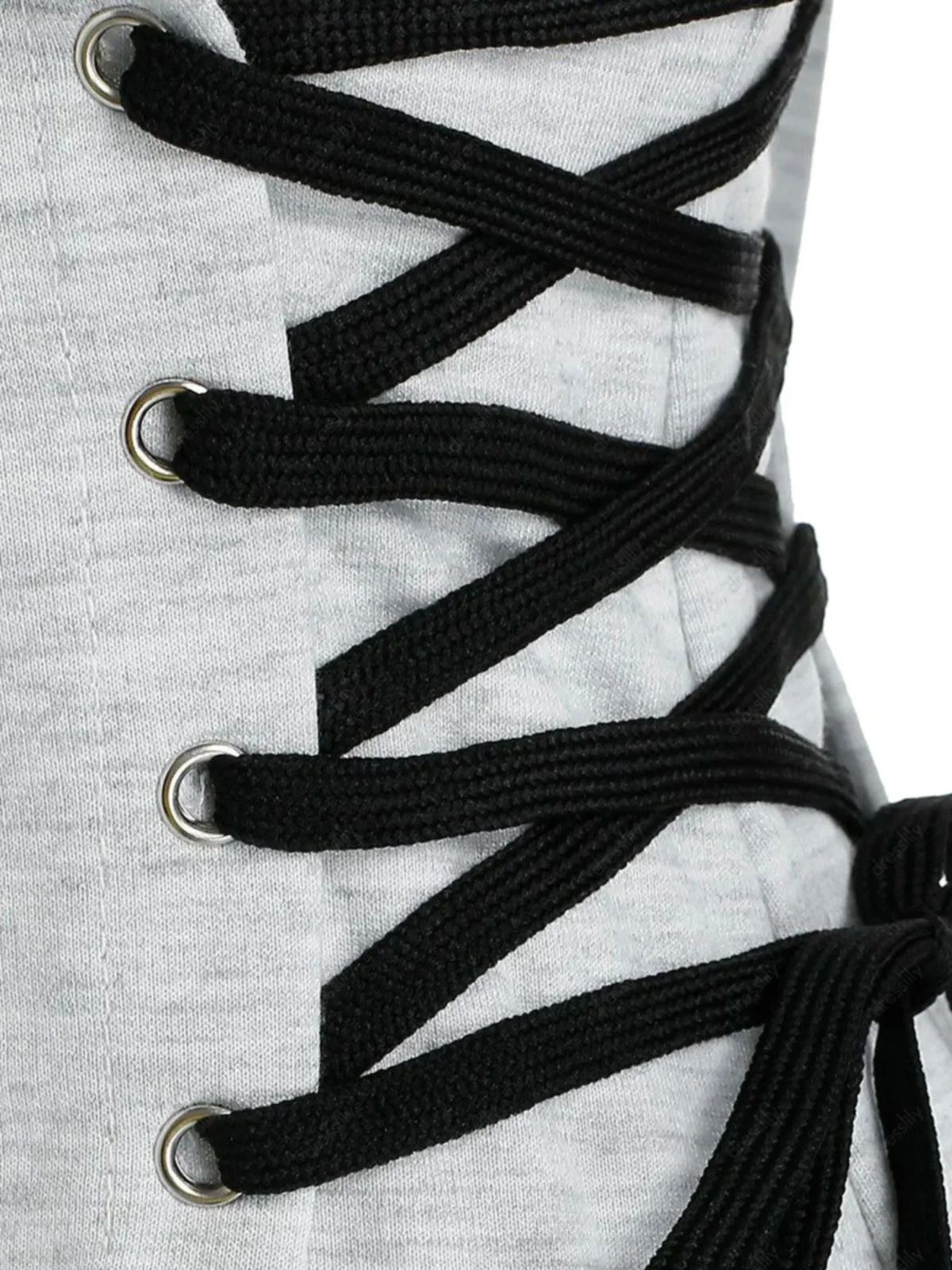 الشارع Sle Dstring مقنعين أعلى حزام الخصر تصميم ort Sve المرأة تي شيرت الربيع Faion عارضة مريحة تناسب