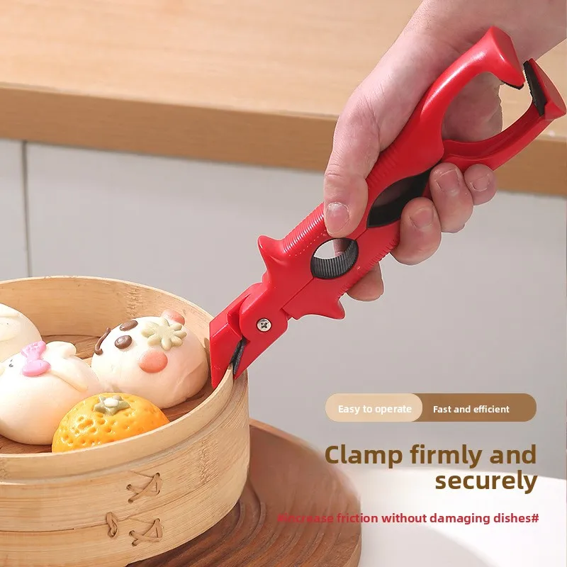 3-in-1 Hot Plate Gripper Multi-Angle Anti-Scald Bowl Holder Clip Heat-Resistant Anti-Scald Bowl Holder Clip Built-In Jar Opene