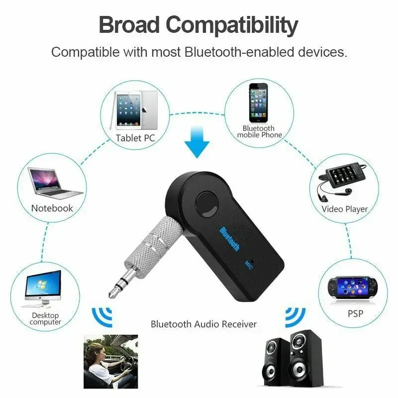 

Audio Aux Wireless Bluetooth 5.0 Receiver 2 in 1 Transmitter 3.5mm Jack Adapter For Car Music A2dp Headphone Reciever Earphone