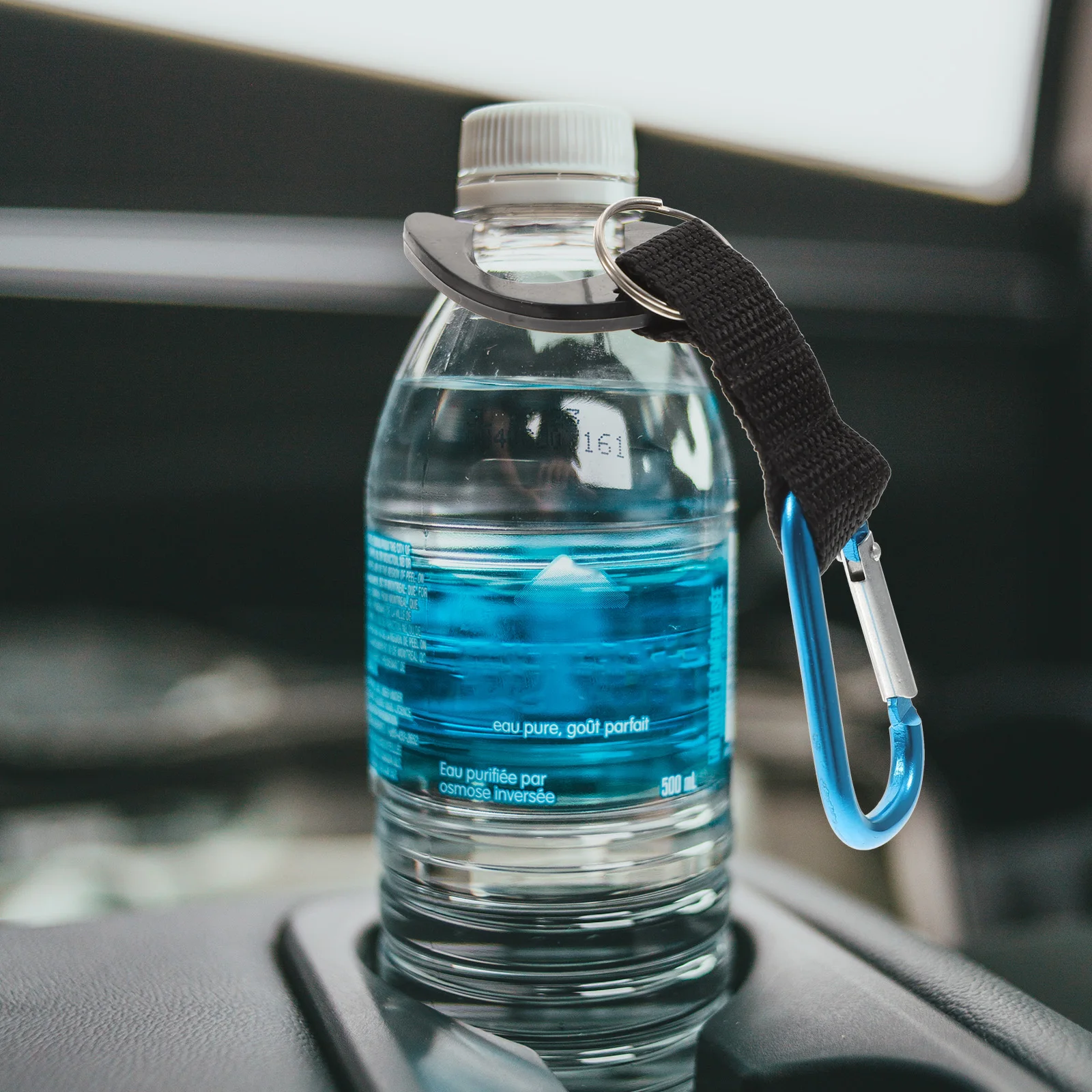 

2 Pcs Bottle Rack Backpack Buckle Hiking Water Holder Portable Carrier Drink Clip Fastening Black
