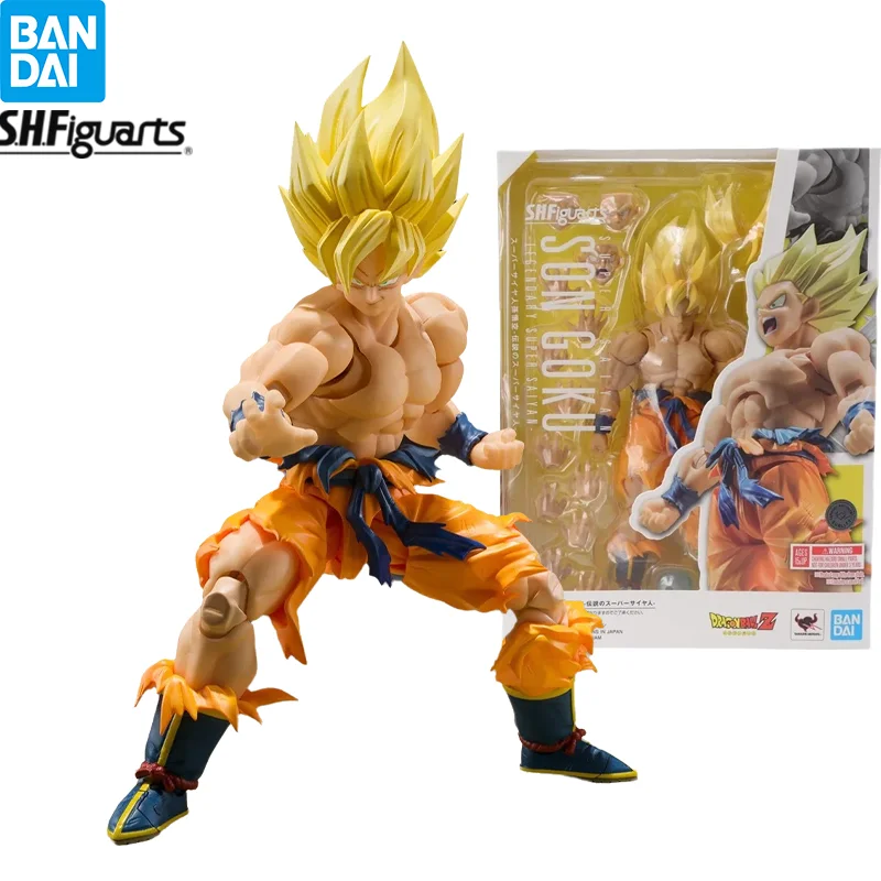 In Stock Bandai S.H. Figuarts Dragonball Z Super Saiyan Goku Legendary Super Saiyan Anime Figure Action Model Collectible Toys