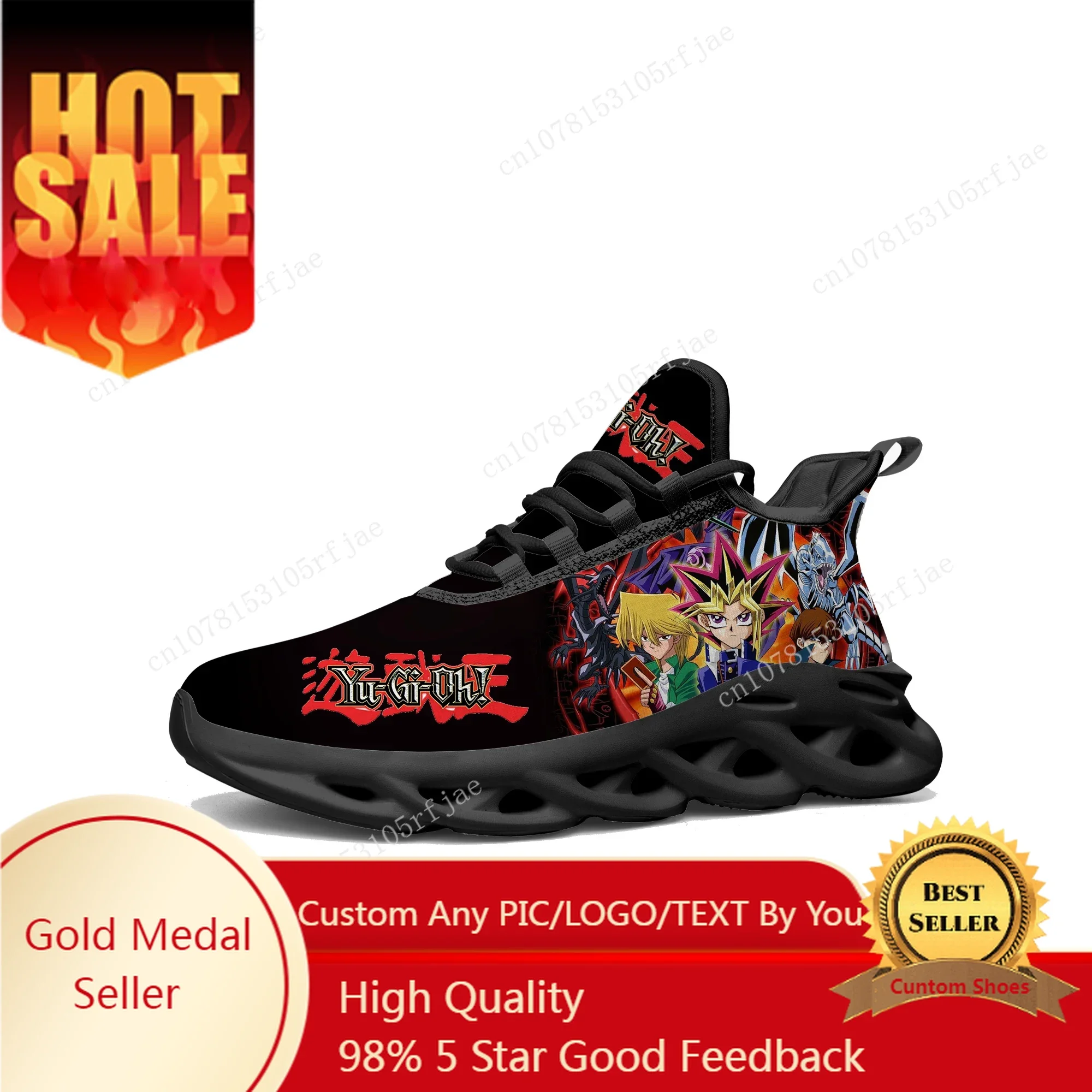 

Yu Gi Oh Flats Sneakers Cartoon Game Mens Womens Teenager Sports Running Shoes Fashion Tailor Made Lace Up Shoes