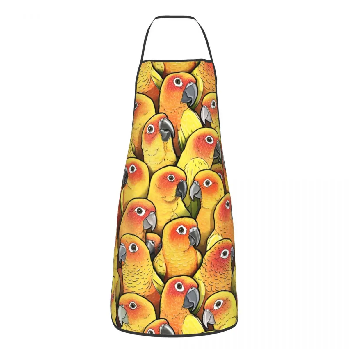 Unisex Sun Conures Squad Kitchen Chef Cooking Baking Apron Men Women Parrot Birds Tablier Cuisine for Gardening