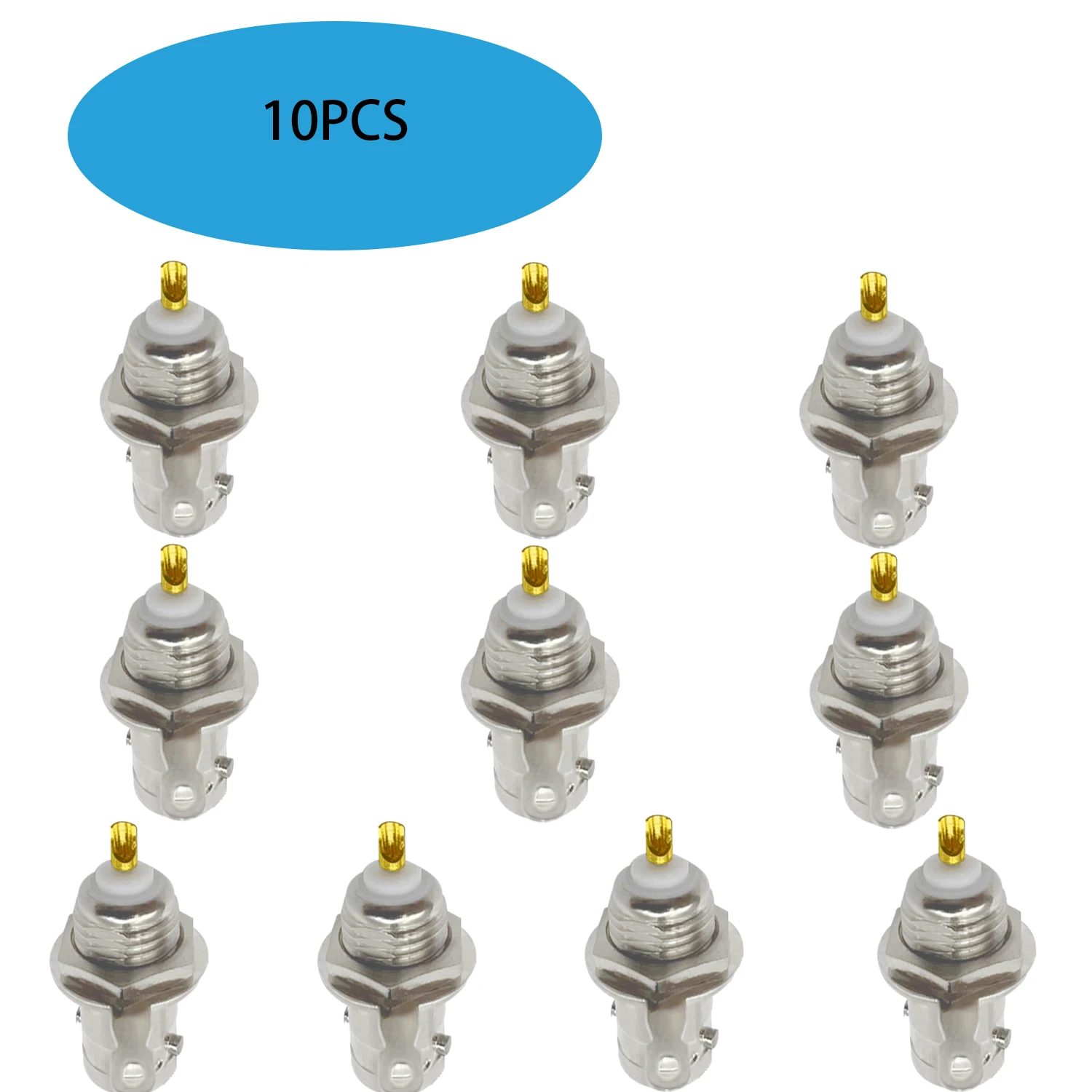 BNC 50 Ohm Female Socket Replacement for Q9 50KY, Pure Copper Solderable Jack Compatible with Oscilloscope Probes & CCTV Cameras