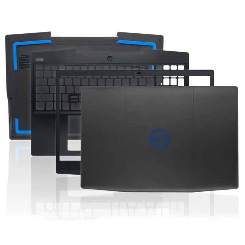 New For Dell G3 3590 Series 03HKF Laptop Back Cover Front Bezel Palmrest Bottom Case Hinges  A B C D Cover Black Blue Logo