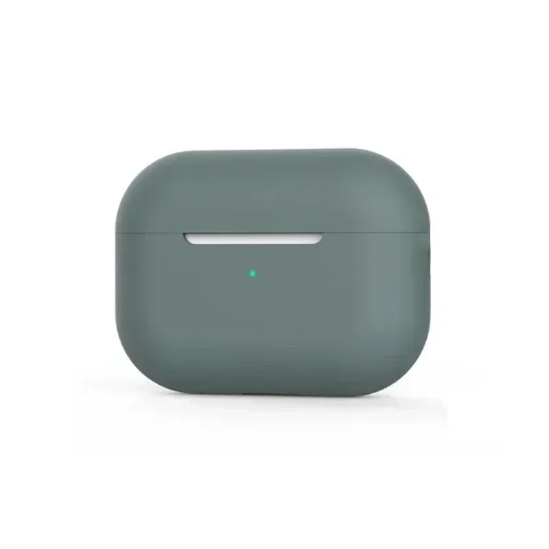 Étui de protection en silicone pour casque AirPods Pro, design anti-perte, bleu foncé, vert foncé