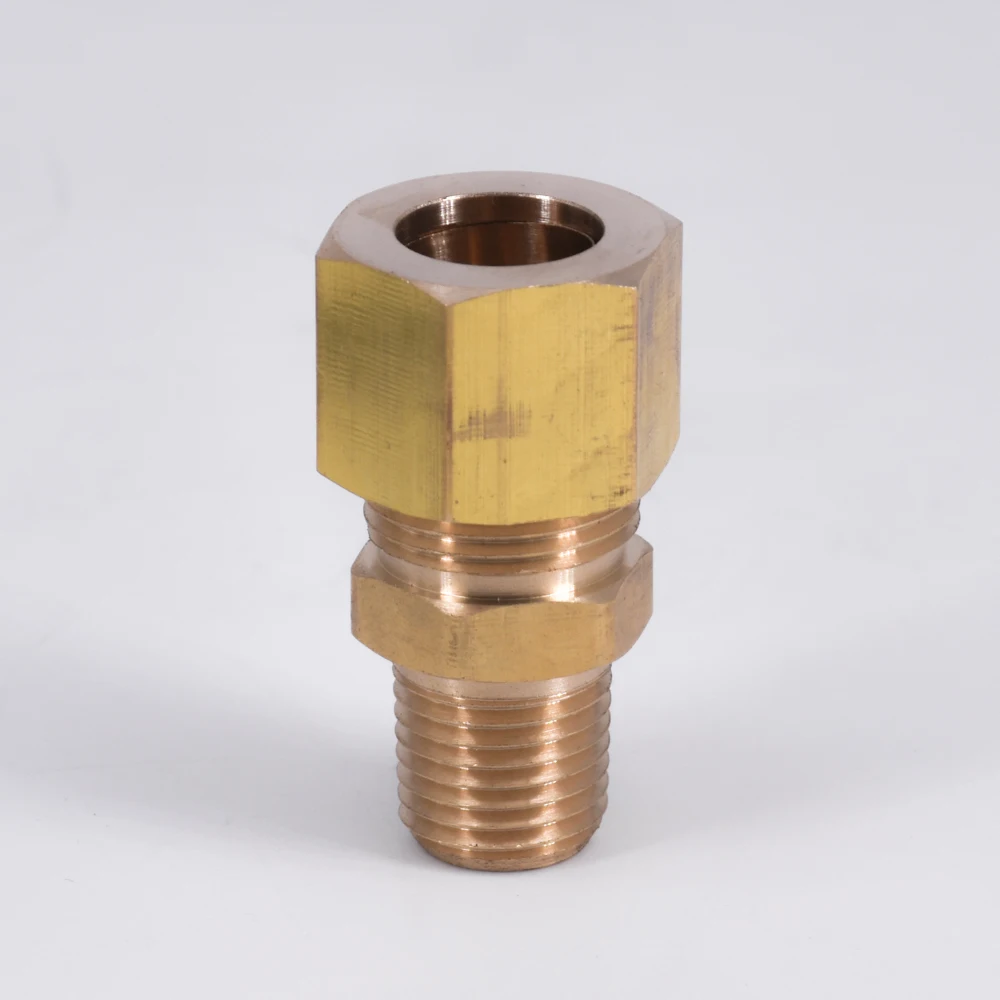 

1/4" NPT Male Fit 1/2" OD Tube Compression Union Brass Pipe Fitting Connector Propane Water Gas Air Oil Fuel Hydaulic Pneumatic