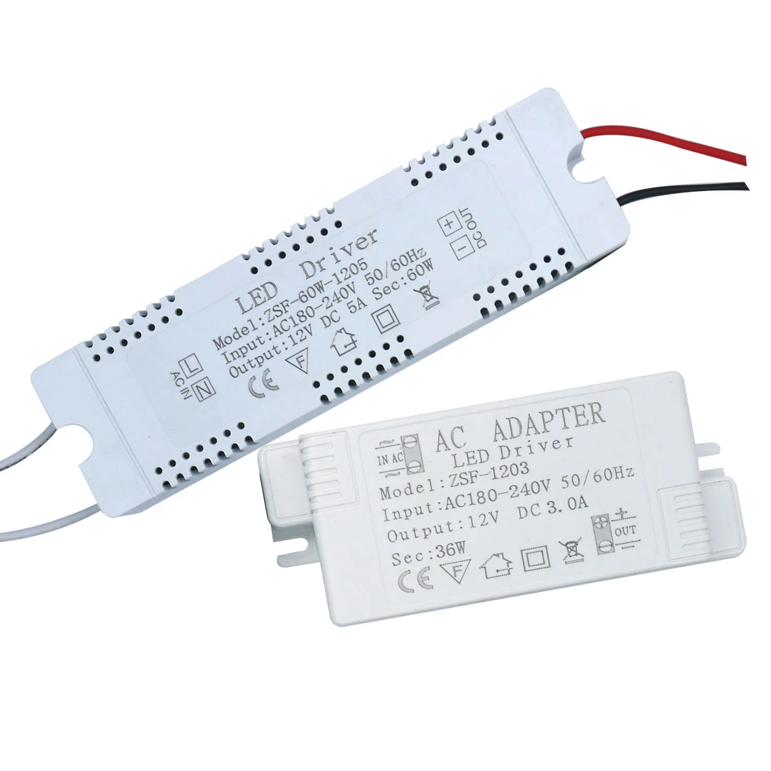 Imagem -02 - para dc 12v Led Driver Transformador de Iluminação 6w 12 18 24 36 48 60 para Tira Melhoria da Casa Fonte Alimentação Adaptador Luz Ac240