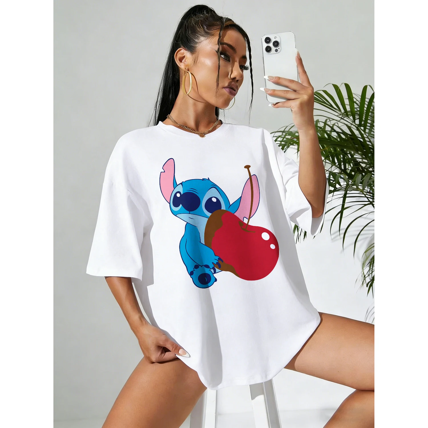 

Летняя футболка Disney Star Baby «Stitch» As The Core of The Sweet, мягкая очаровательная стильная футболка из 100% хлопка с принтом, мужской повседневный топ