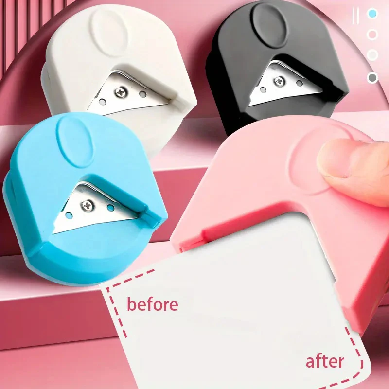 1/4Pcs Corner Rounder Punch R4 Paper Portable Trimmer Cutter for Cutting DIY Card Photo Hole Angle Scrapbook Office Craft Tool