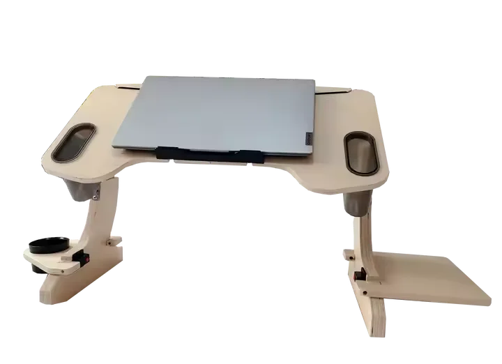 لوحة كمبيوتر محمولة صغيرة الكثافة مكتب كمبيوتر محمول طاولة سيارة متنقلة للسرير أو حامل كمبيوتر السيارة حامل كمبيوتر محمول خشبي متنقل #2