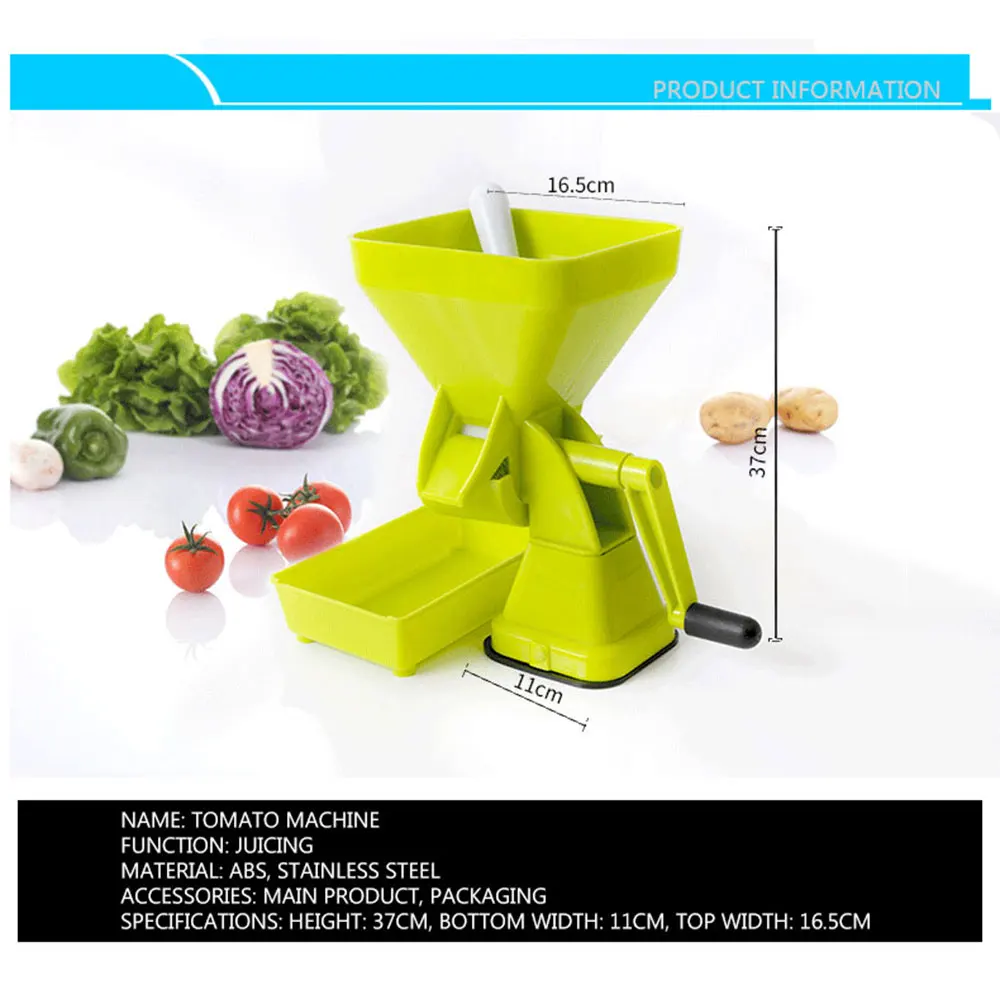 عصارة يدوية آلة عصير الفاكهة والبرتقال خلاط الطماطم آلة صلصة الطماطم خلاط العصير الطازج