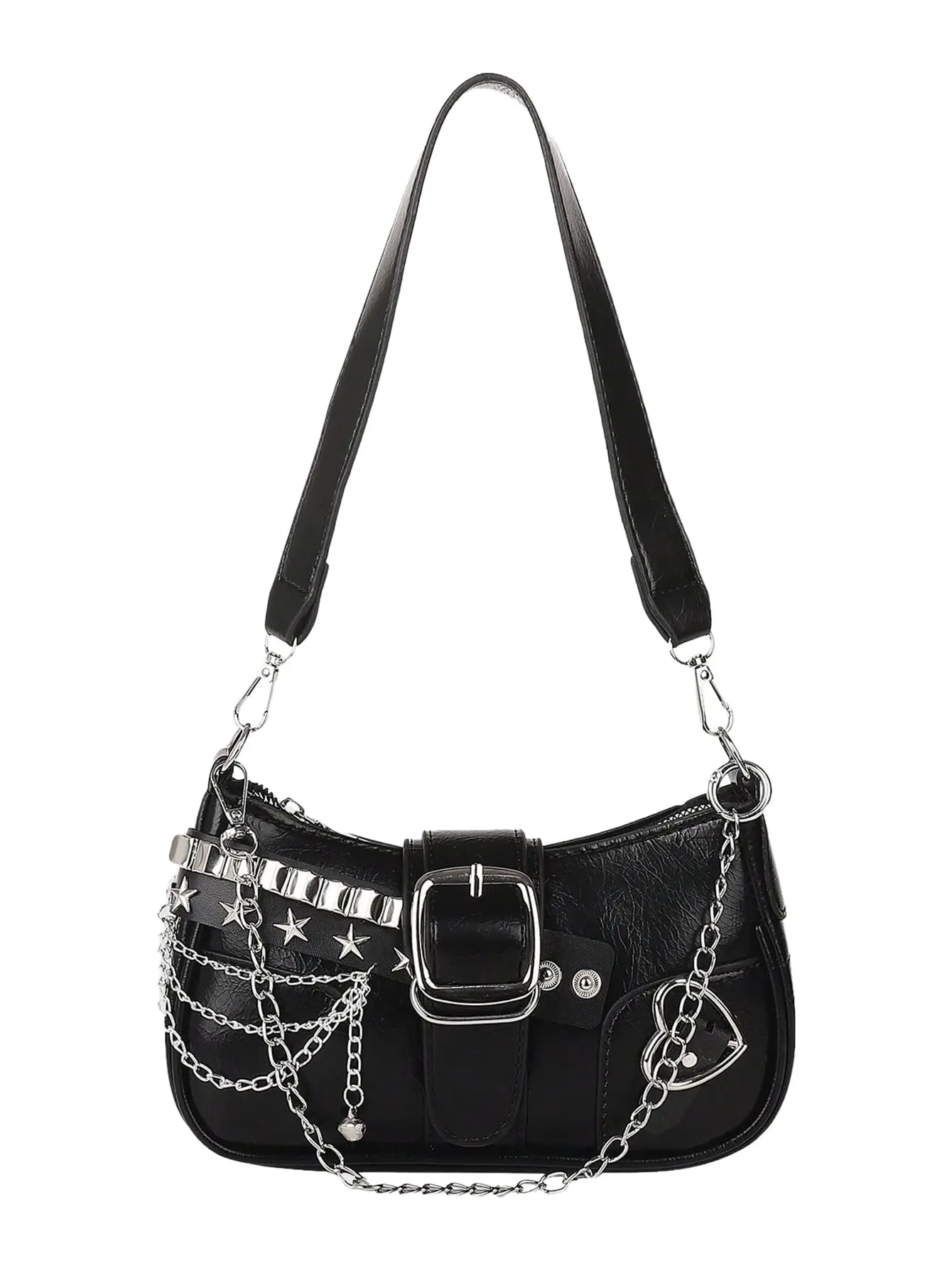 

Women'S Shoulder Bag Y2k Star Embroidery Underarm Bag Mini Chain Hobo Handbag Purses Punk Trendy Handbag 2025 New