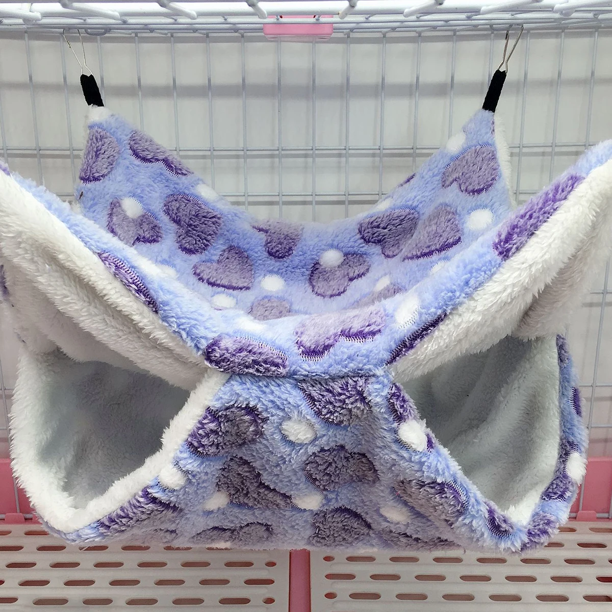 

Double Hammock Hanging Pet Bed Supplies Squirrel Load-bearing Colorful Warm