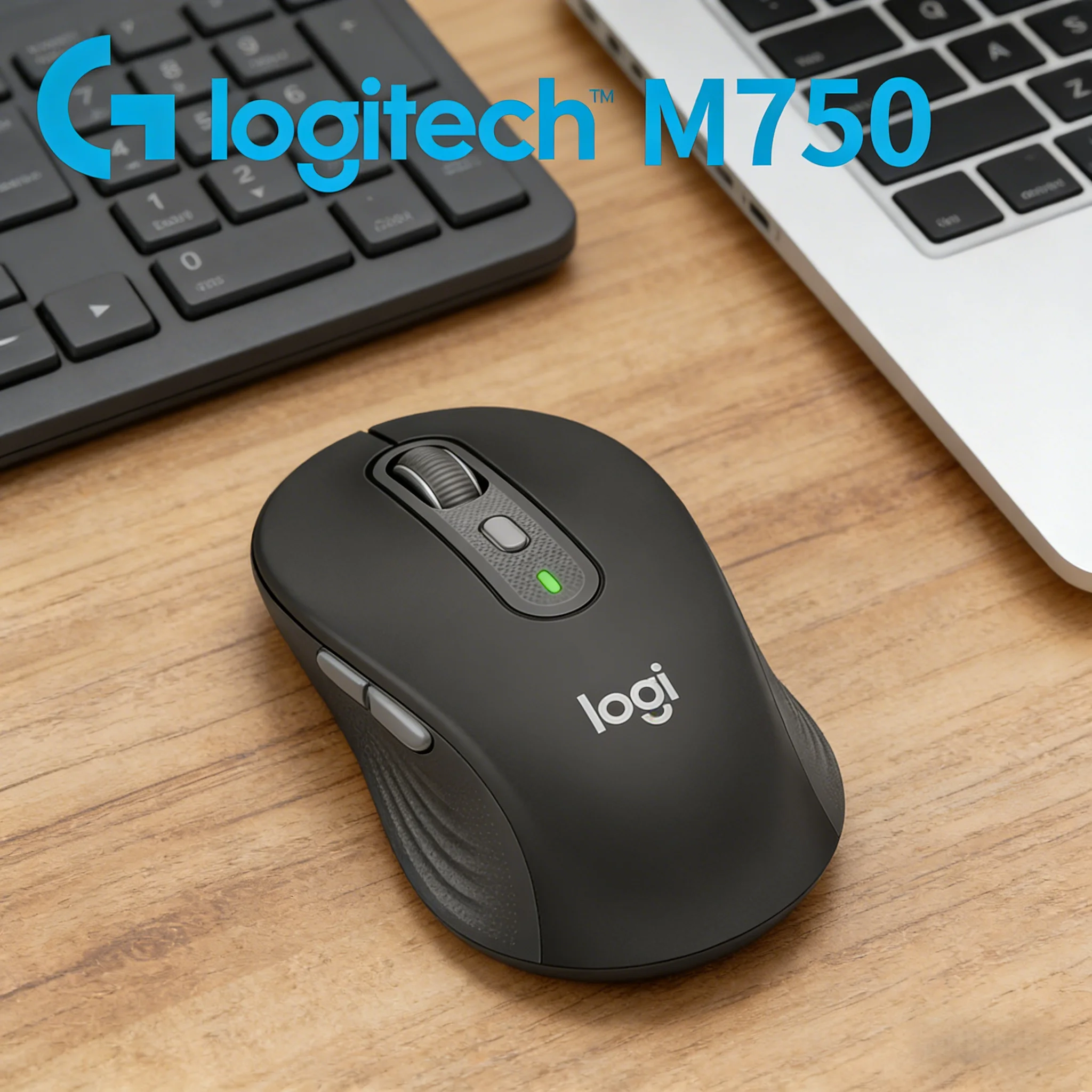 Logitech M750 L Wireless Mouse Dual Mode Multi-Device Switch Programmable Buttons For Laptop Desktop Office