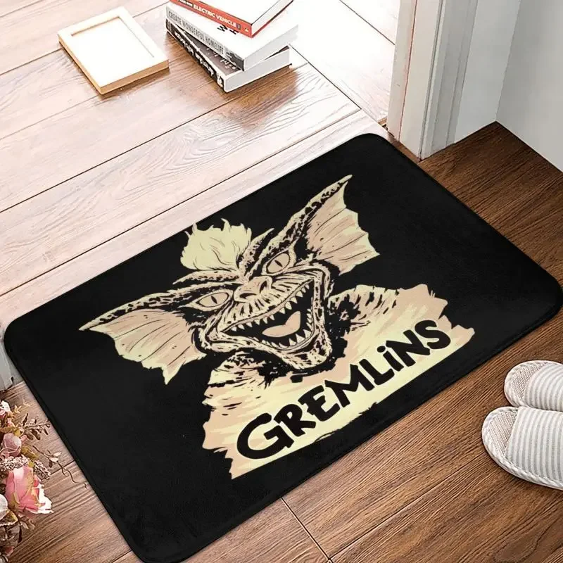 Horror Monster Gremlins Front Door Mat Anti-Slip Indoor Quick Dry Gizmo Mogwai Movie Doormat Floor Bath Entrance Rug Carpet