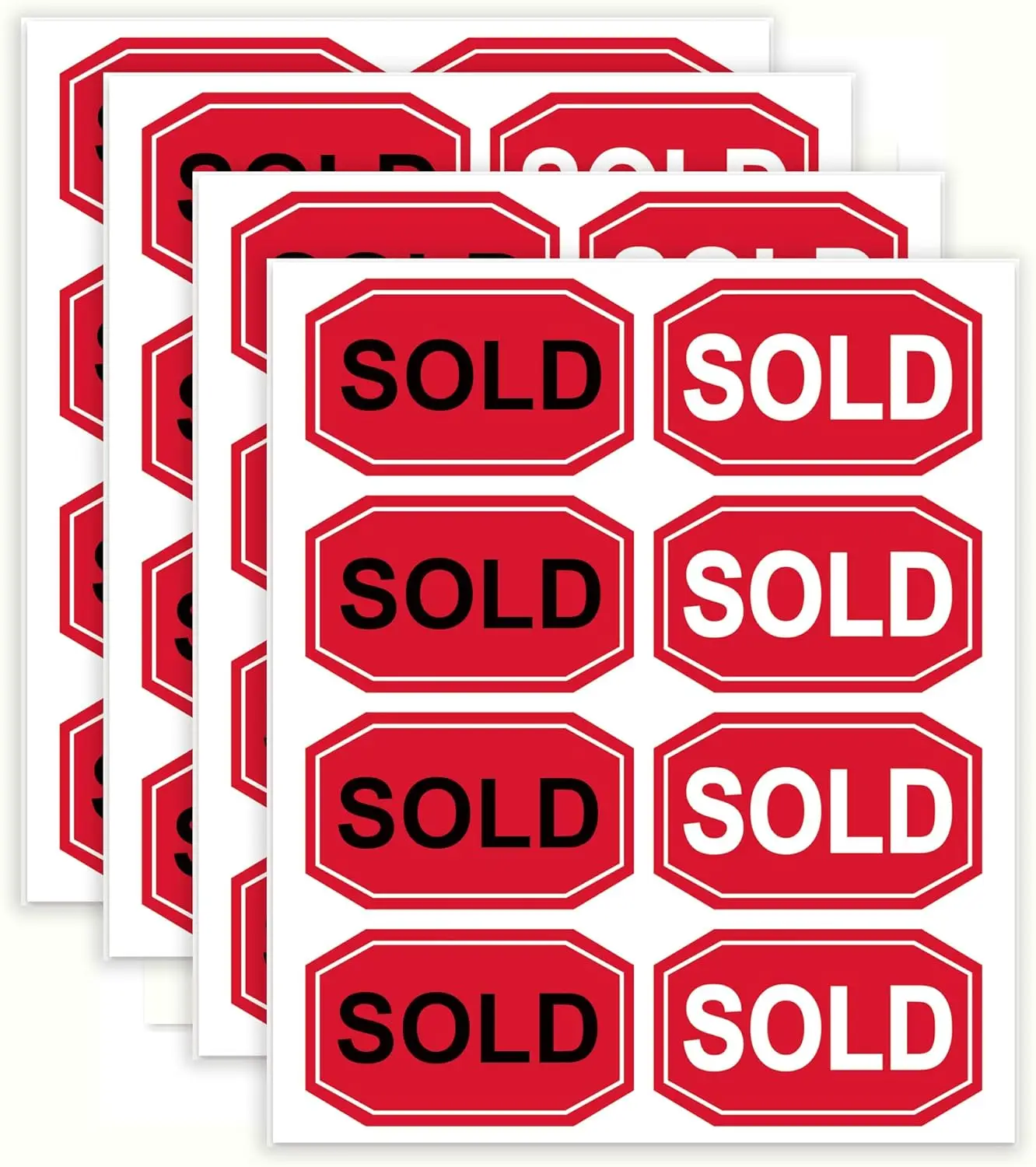 2*1.2inch Sold Stickers for Retail Store Fluorescent Red Sold Point Labels for Pricing Inventory Control Shop Yard Tag 520pcs