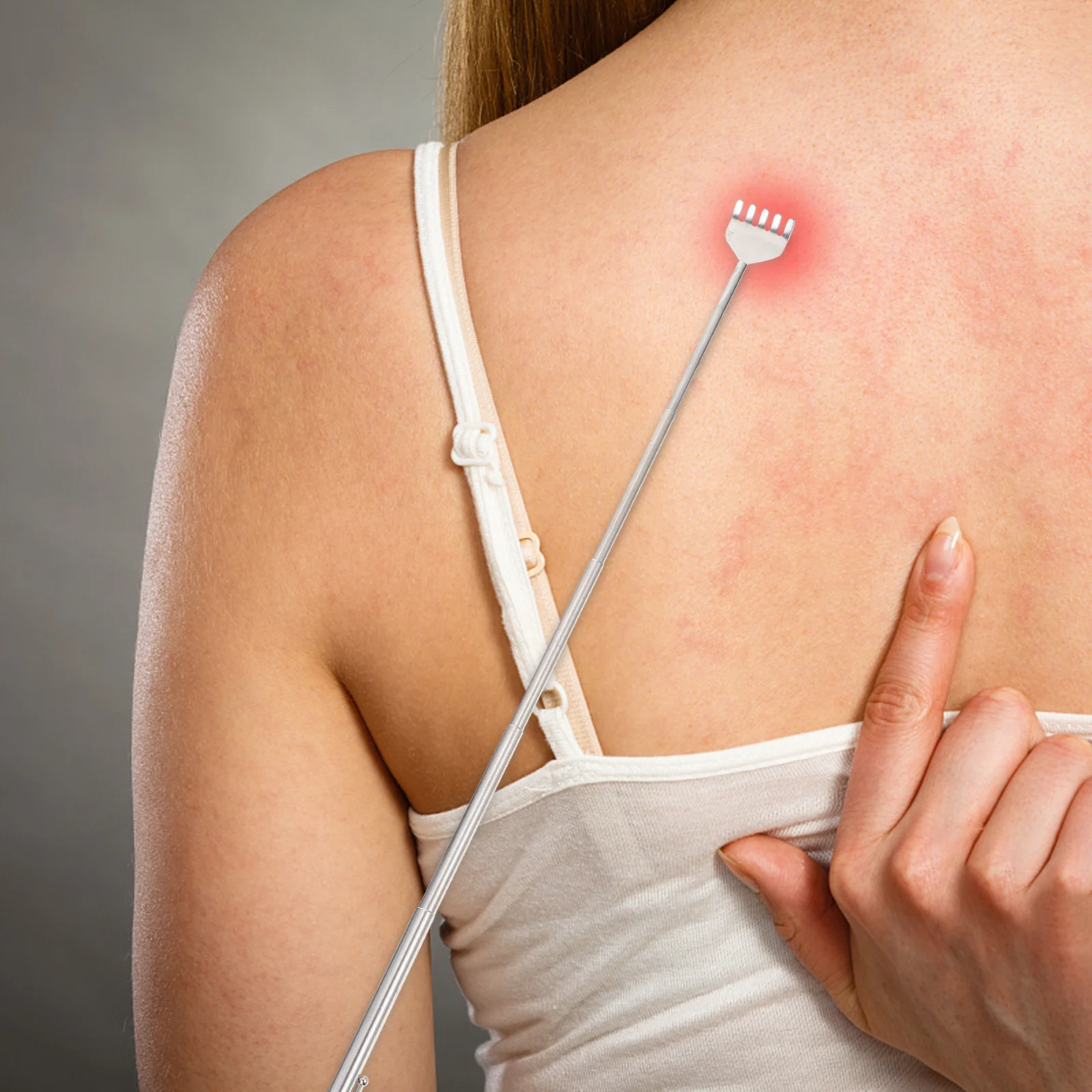 

4Pcs Practical Retractable Back Scratchers Stainless Steel Scratcher Claw for Long Lasting Use Silver Back Scratcher