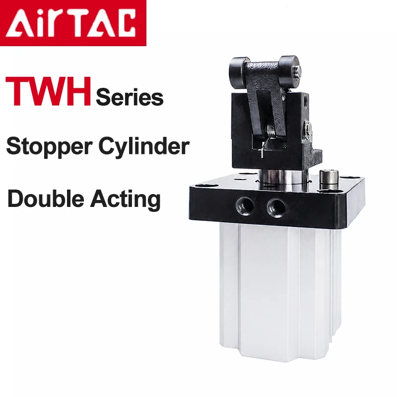 Airtac TWH TWH20/25/32/40X20/30/40 TWH32X20SKFPneumatic Stopper Cylinder Lever Roller Structure Release Cap For Assembly Line