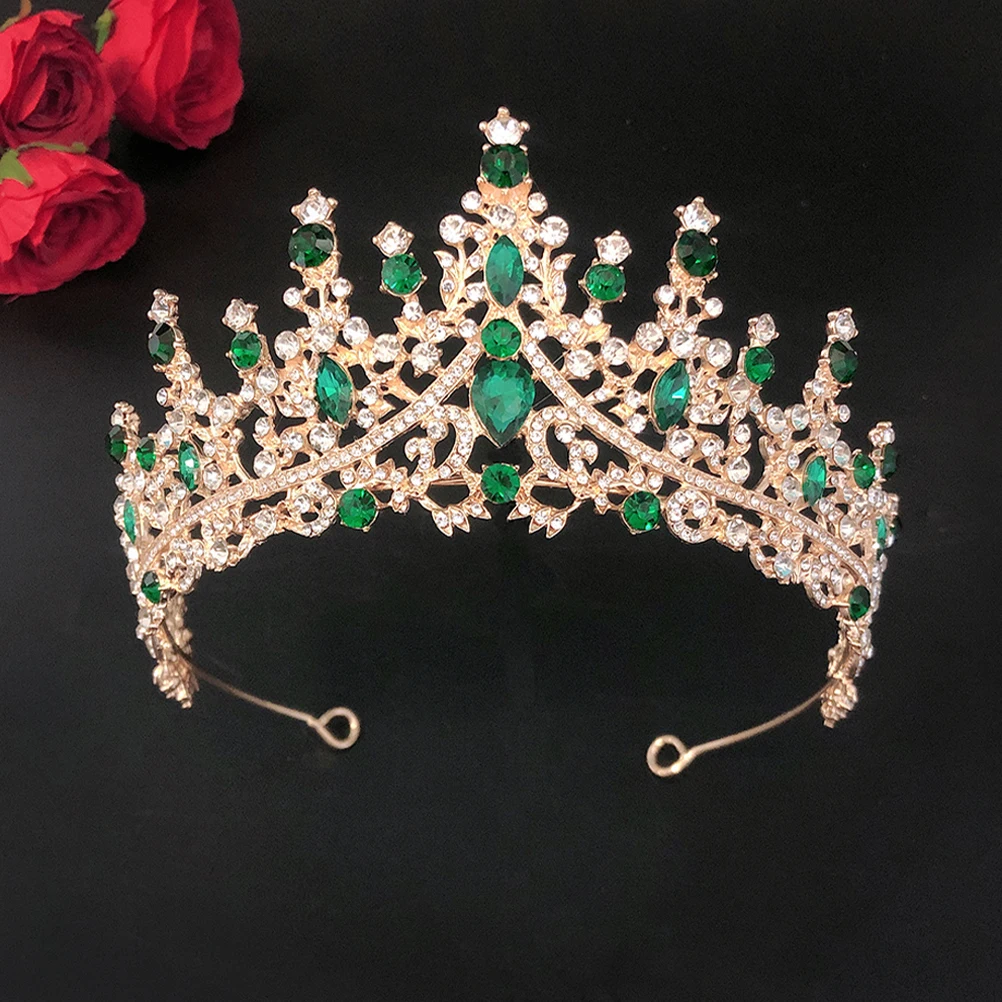 

Tiara Wedding Crown Headwear for Women Baroque Bridal Hair Band Crystal Glass Special Occasion Elegant