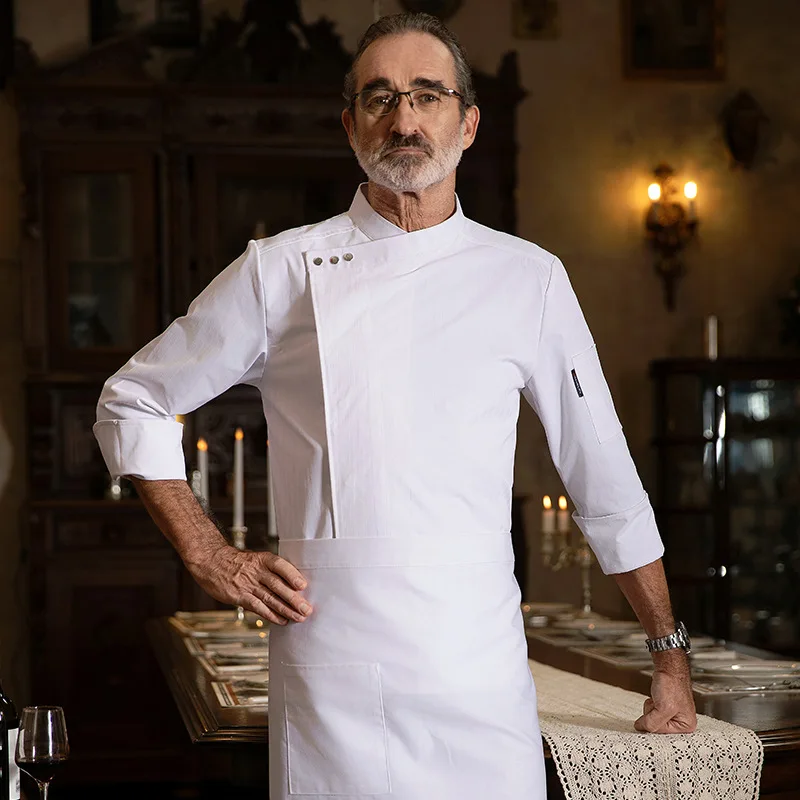 Abiti da lavoro per chef Manica lunga Autunno Inverno Ristorante Cucina Cucina occidentale Cucina Catering Mensa Cottura Torta Pane Clothi