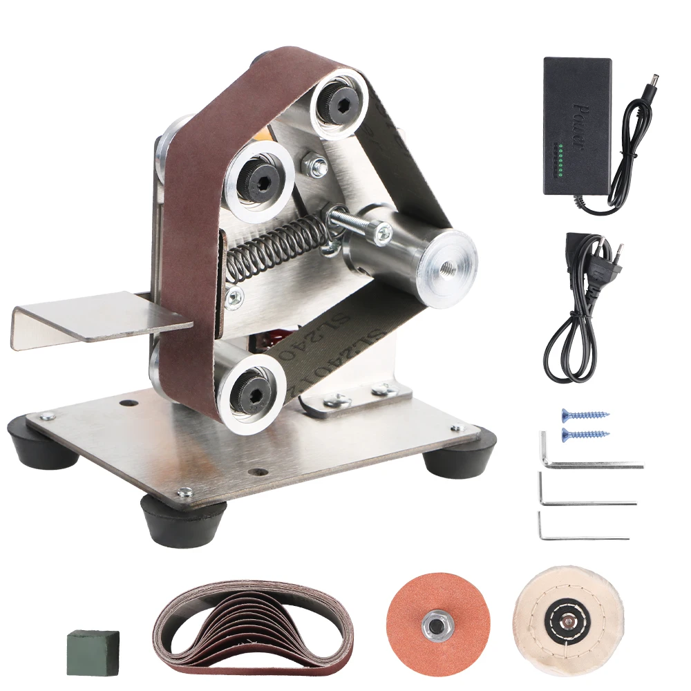 

Electric Sharpener ​Mini Electric Sanding Polishing Grinding Machine EU plug 7 Variable Speed Grinding machine Belt Sander