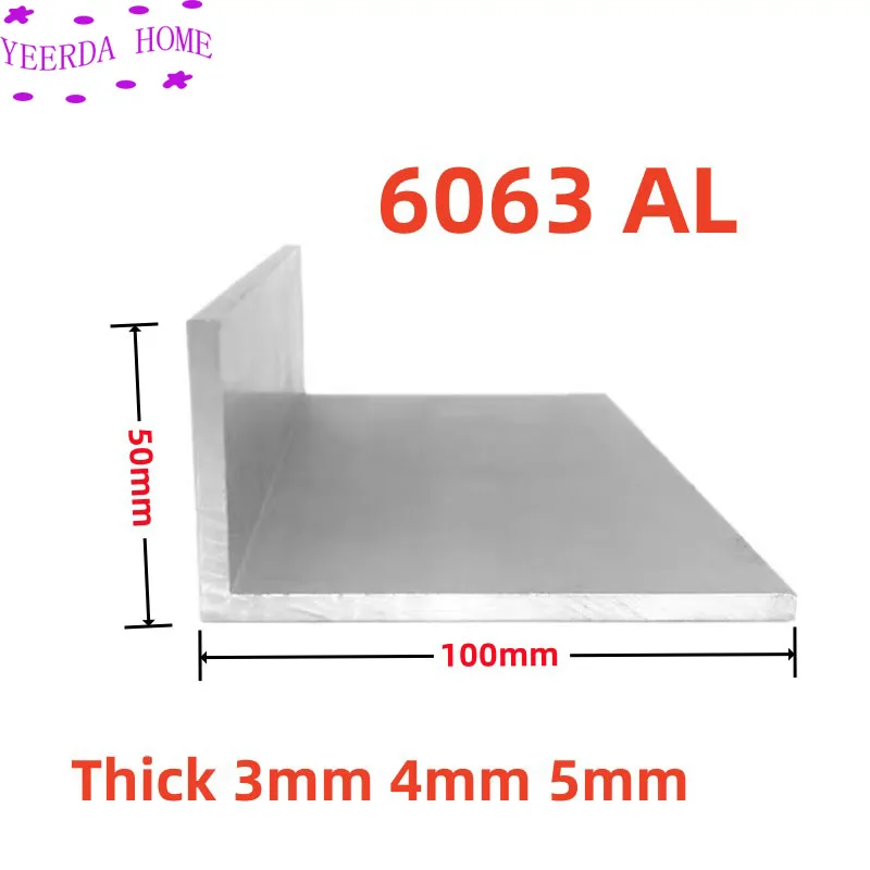 50x100mm series Right Angle aluminum,L-shaped aluminum alloy,6063 AL Aluminum edging triangle profile DIY DIY Materials
