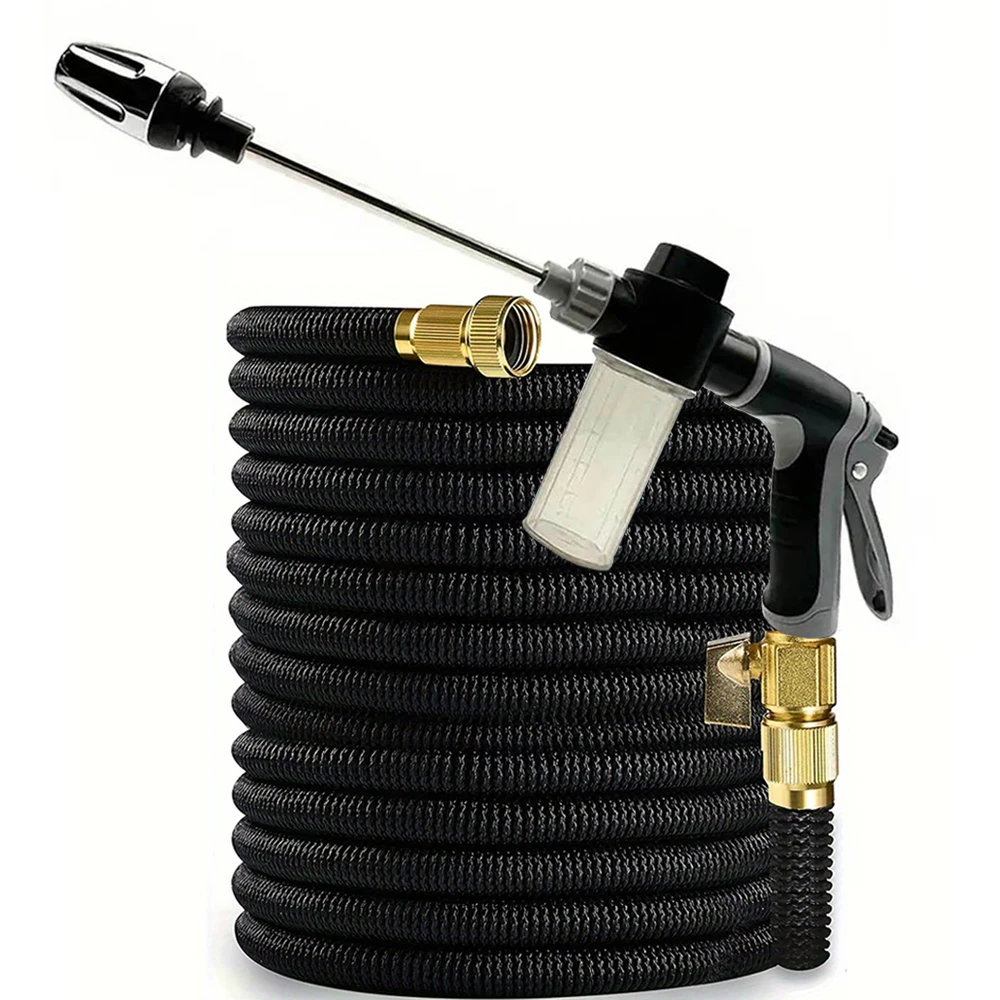 

High - Pressure Water Gun 25 - 100FT Garden Flexible Expandable Dual Color Magic Watering Pipe with Multifunctional Shower for