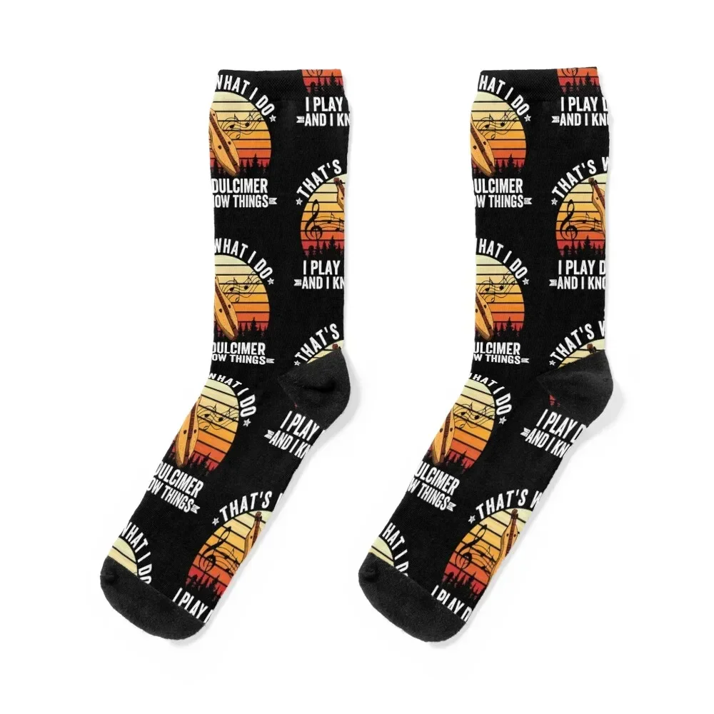 

funny dulcimer instrument quote - dulcimer players Socks basketball custom sports christmas stocking cartoon Women's Socks Men's