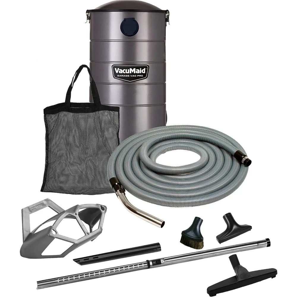 壁掛け式ガレージ掃除機システム（50フィートホースとアクセサリー付き、車の清掃用）- GV50PROモデル
