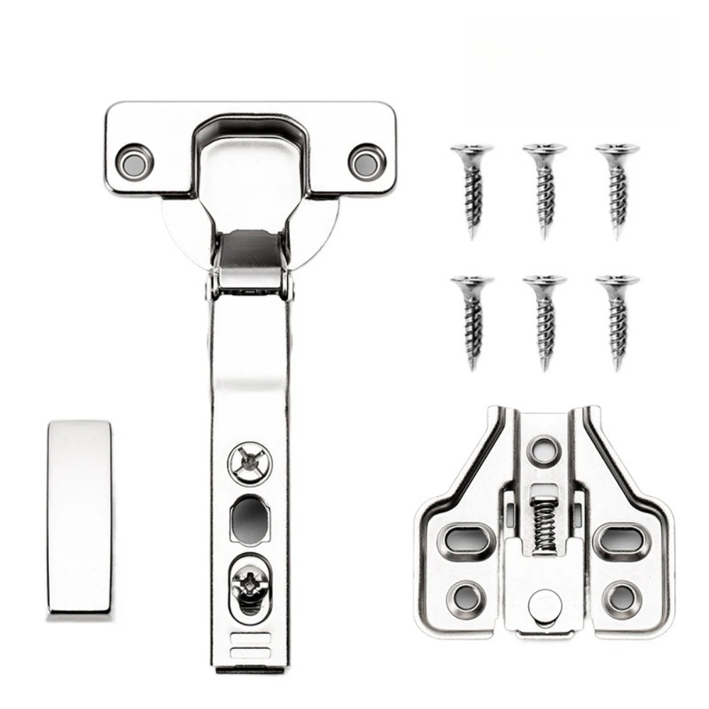 

New Buffer Full Damping Hinges Cold-rolled Steel Hydraulic Two-stage Force Hinges Cabinet Doors Furniture Hardware Accessories