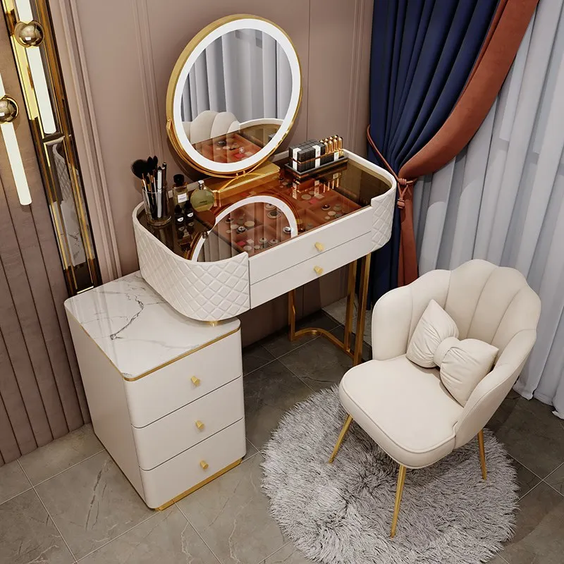 

Sliding Mirror Vanity Dressing Table Vanity Jewelry Cabinet European Dressing Table Komoda Meuble Chambre Bedroom Furniture