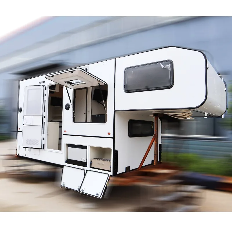 Customized Aluminum 4X4 Off Road Pop Up Pickup Slide Camper With Bed Jacks Overland Expedition Travel RV For Outdoor
