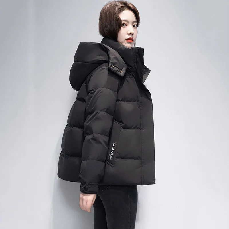 Nuovo inverno caldo piumino di cotone femminile staccabile con cappuccio Parker capispalla allentato freddo imbottito giacche donna vestiti di cotone coreano