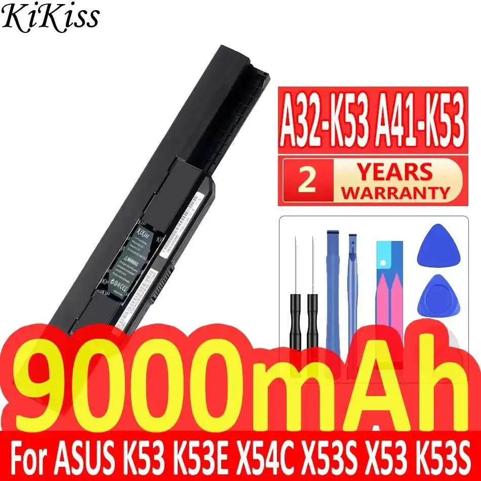 

9000mAh Battery for ASUS K53 K53E X54C X53S X53 K53S X53E X53SV X53U X53B A42-K53 K43S K43SV K43 K43E K43J A32-K53 A41-K53