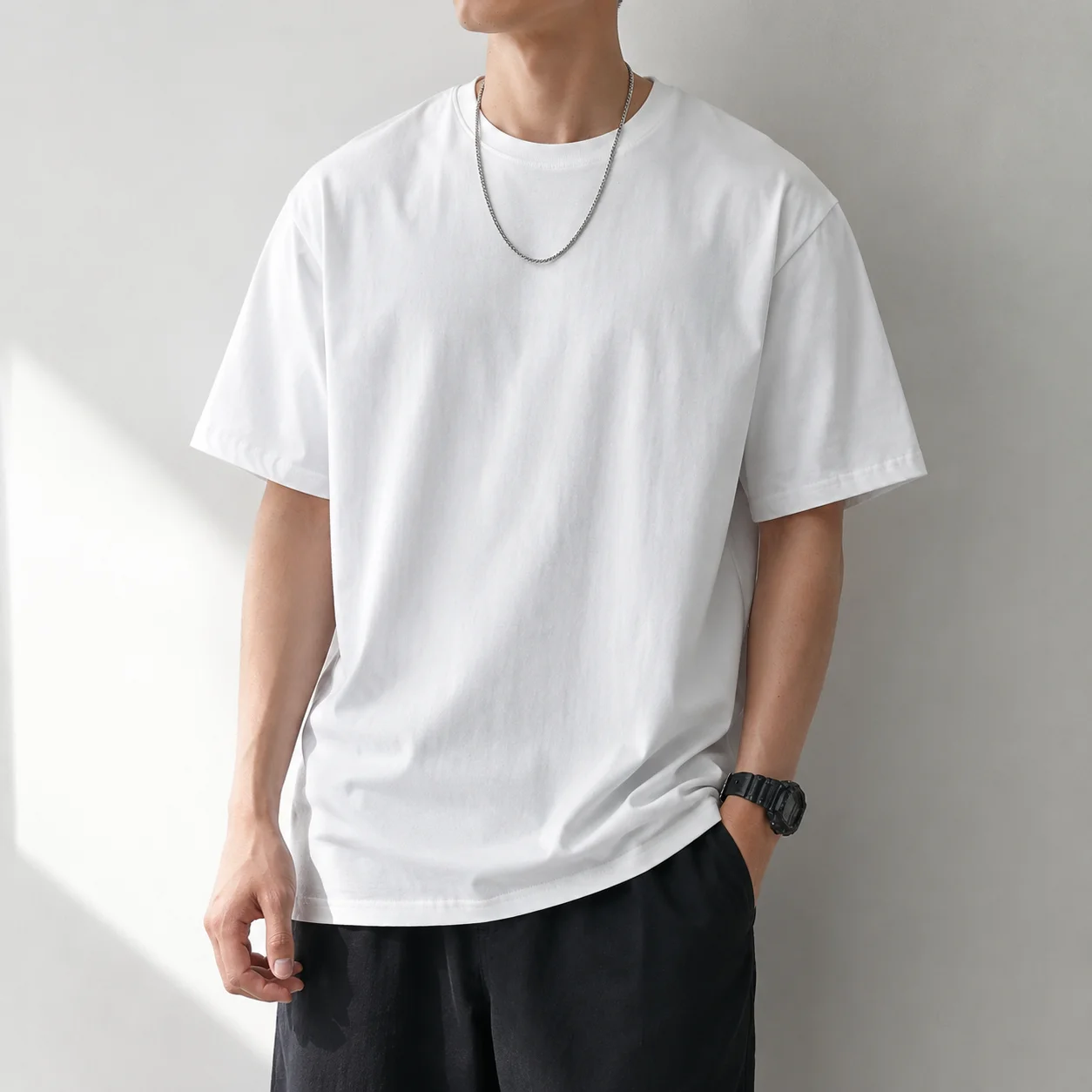 Unisex Basic Cotton T Shirt Men Women Soft Breathable Round Neck Short Sleeve Casual Office Party Daily Wardrobe Essential Tee