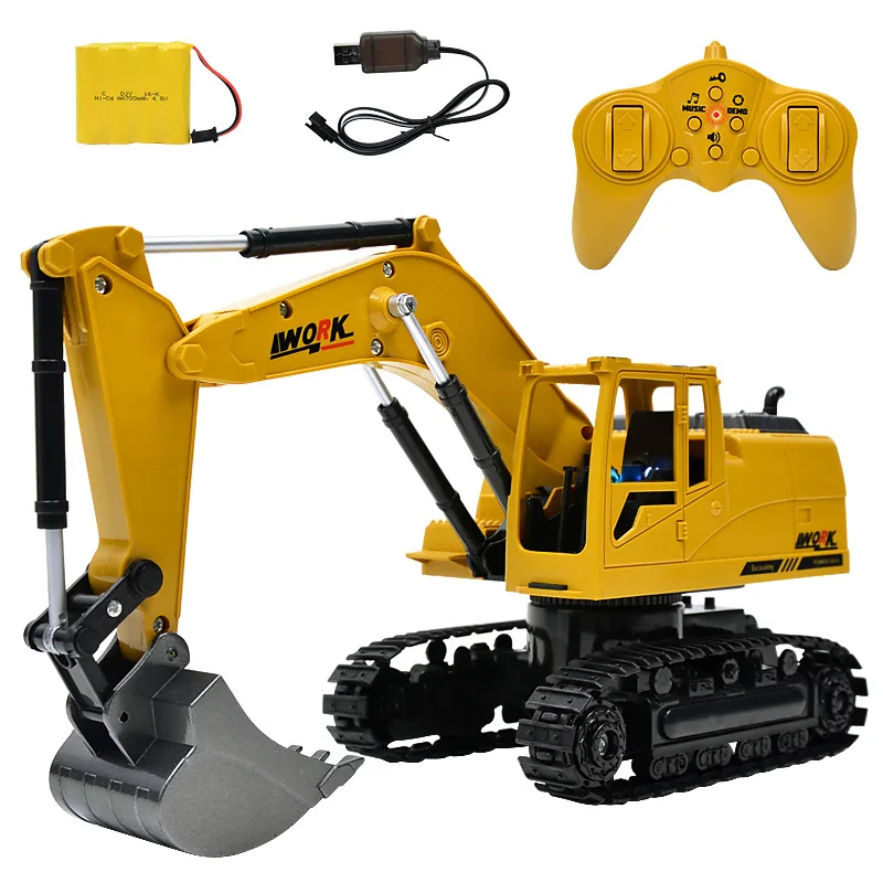 1: 20 Large Alloy Remote Control Excavator 11 Channel Crawler Excavator Children Boy Competition Engineering Vehicle Model Toy