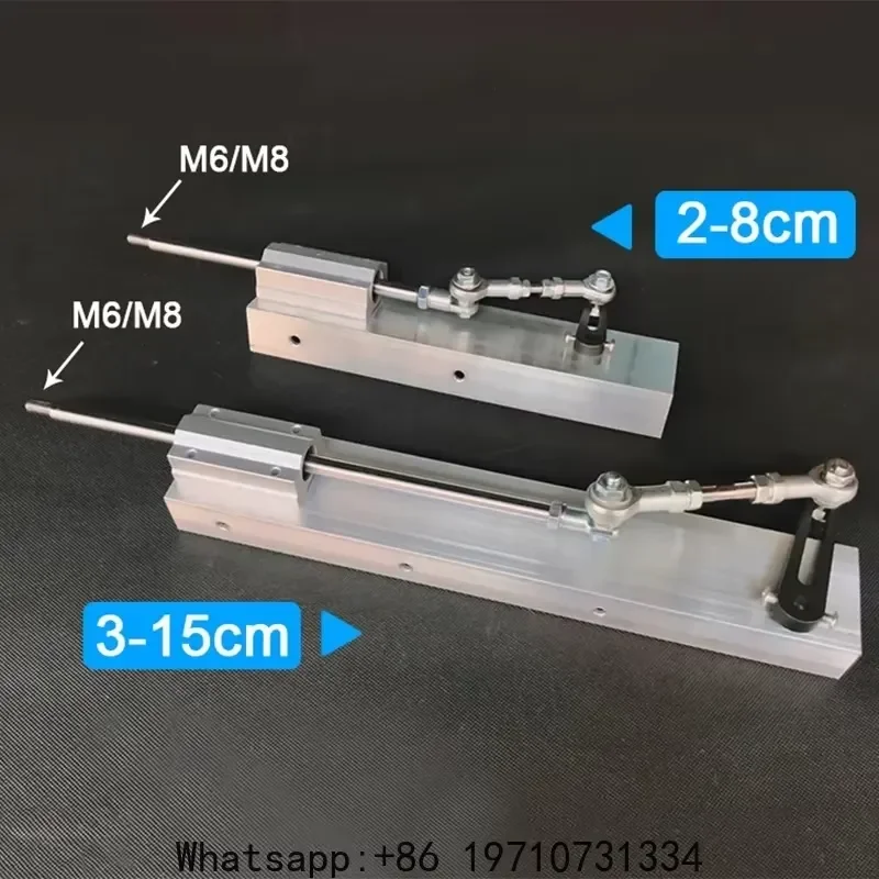 for DIY Linear Actuator Telescopic Mechanism with Crank and Line Axis Reciprocating Push Rod Machinery Parts 2-8CM 3-15CM