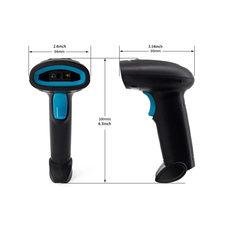 2D Barcode Scanner Handheld Wired Wireless Bluetooth 1D/2D QR Code USB Reader Quick Identify Bar code CMOS for Retail Warehouse