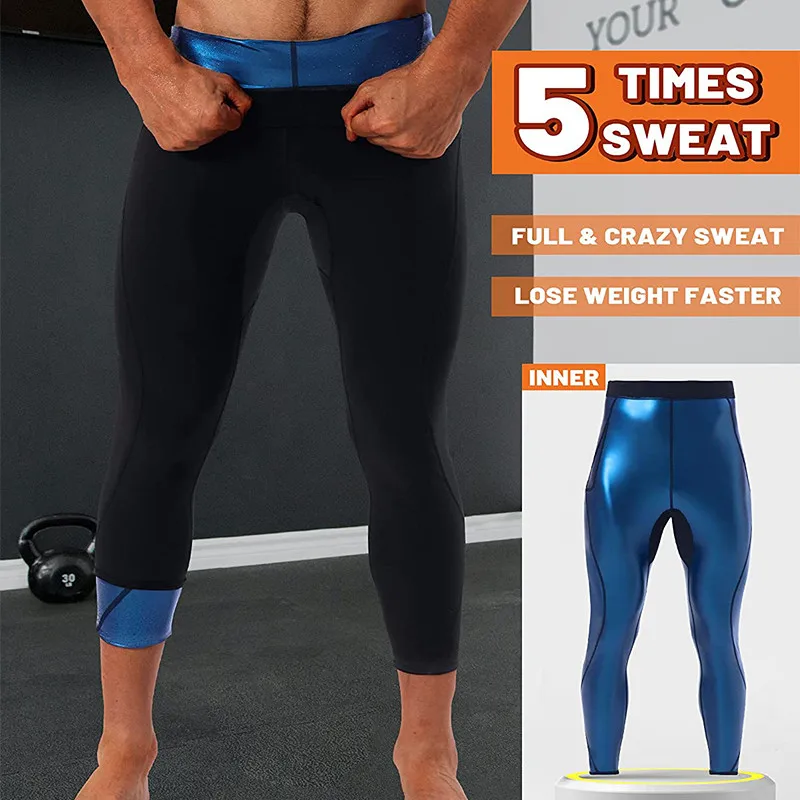 Aiithuug Body Shapers Men Body Building Workout Fitness Corset Weight Loss Suit Slimming Shaper Wear Sweating Fat Burn Pants