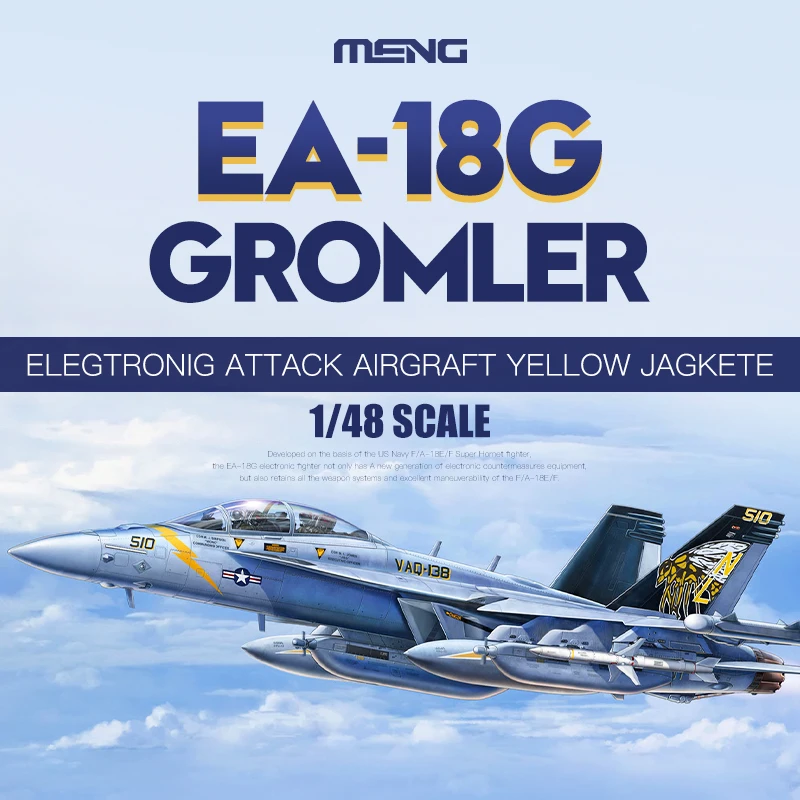 Комплект собранной модели MENG LS-019 Boeing EA-18G Growler Electronic Warfare Attack Aircraft 1/48