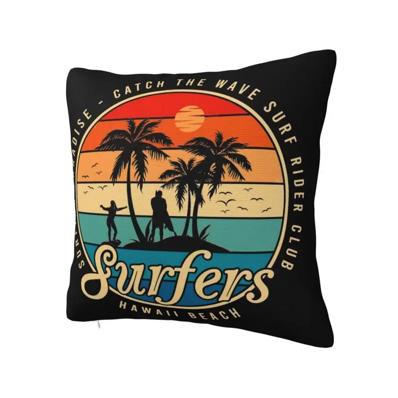 Luxury Summer Beach Surfing Surfer Cushion Covers 45x45cm Soft Pillow for Car Square Pillowcase Bedroom Decoration