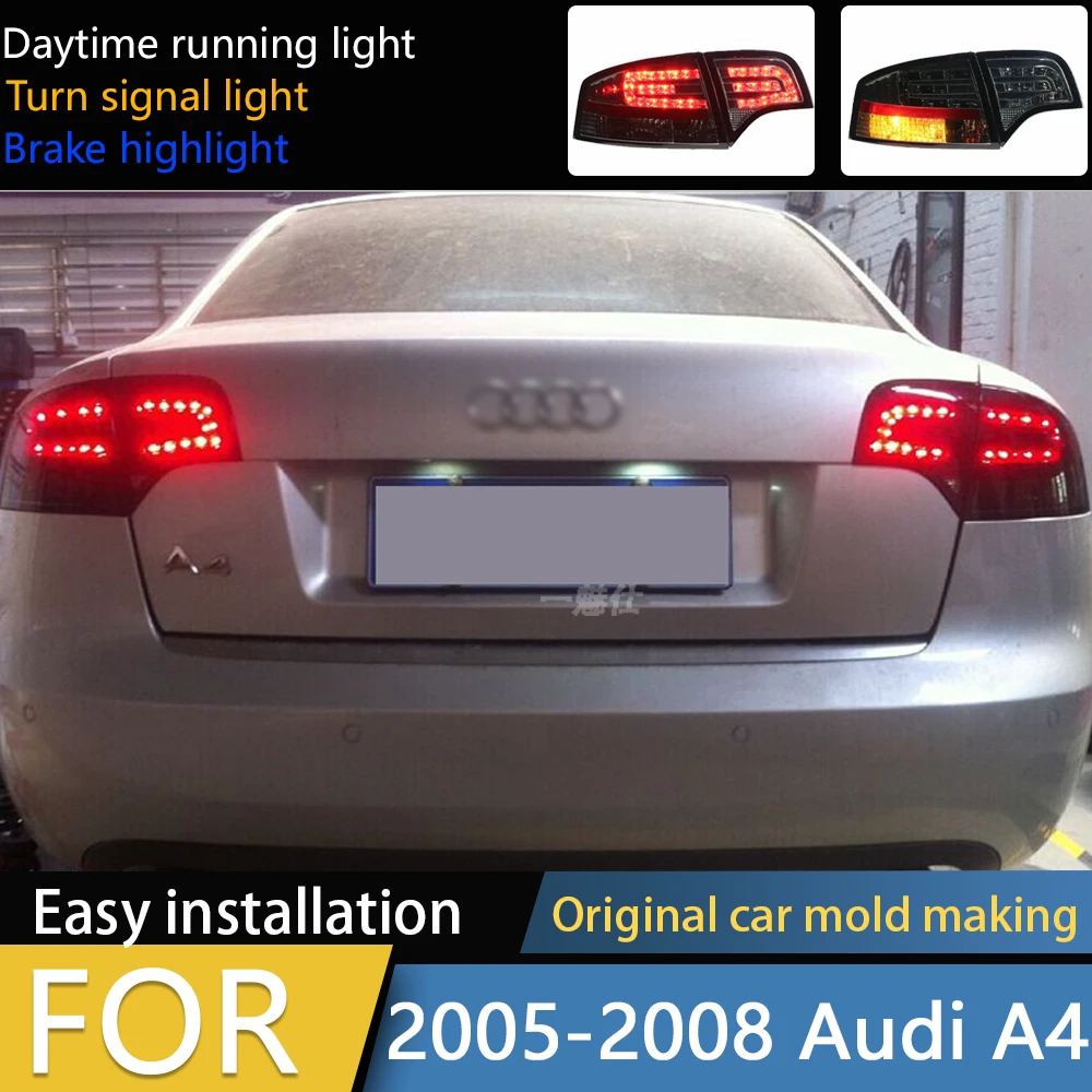 

Светодиодные задние фонари для AUDI A4 B7 2005-2008 новый стиль, полностью светодиодные DRL, автомобильные задние фонари в сборе, автоаксессуары, модифицированная лампа